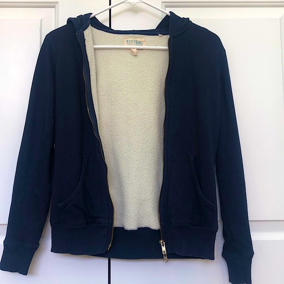 Bitten by Sarah Jessica Parker Jackets & Blazers - Bitten by SJP Navy Blue Long Sleeve ZIP Up Hoodie